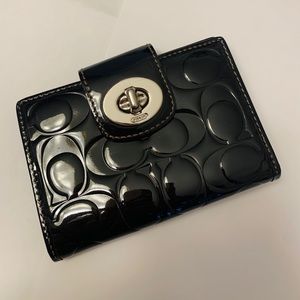 Coach Black Patent Leather Wallet